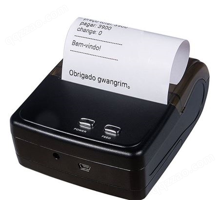 便携式蓝牙热敏打印机 80mm不干胶标签机 条码二维码文字票据打印