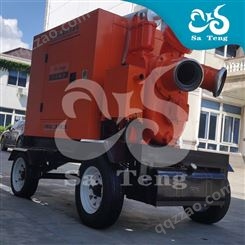 1000立方柴油移动拖车强自吸排污泵车 STP-12SP 萨腾 300mm口径水泵