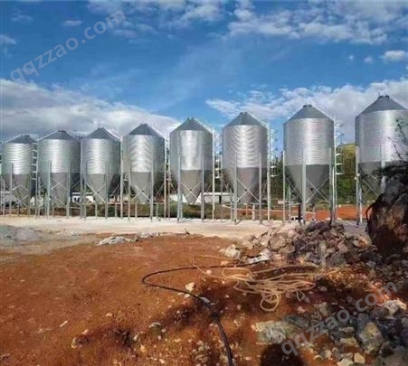 养殖自动上料设备 15吨热镀锌猪场料塔 饲料储存