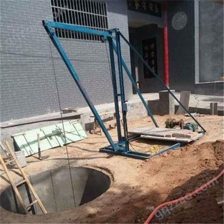 挖桩挖坑吊土机 人工挖桩孔吊装设备 挖孔吊装机定制