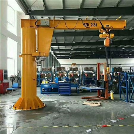 工厂用电动移动悬臂吊 冠旺 1吨立柱式悬臂起重机定制