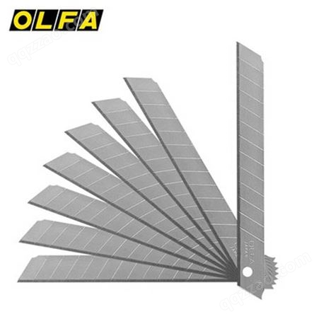 OLFA日本原装不锈钢标准美工刀替刃刀片9mm银色耐久50片装/AB-50S