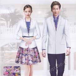 新中式酒店紫色酒店服装制服套装定做厂家派登服饰