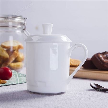 茶杯陶瓷景德镇 定做杯子厂家 供应企业会议杯设计LOGO