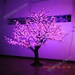 紫色发光led樱花树灯，