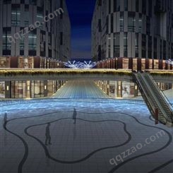 丝路国际创意梦工下沉广场-夜景亮化-商业照明设计