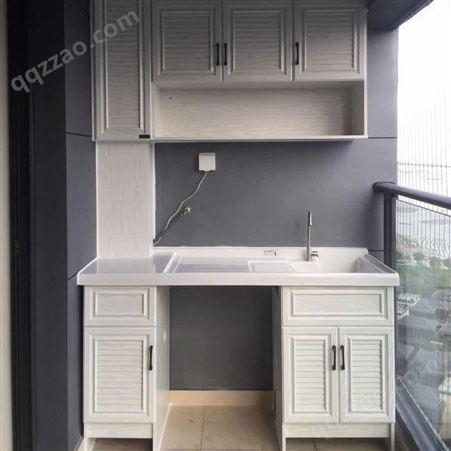 百和美组合款挂墙浴室柜 简约PVC白色防滑铝合金板卫生间卫浴柜