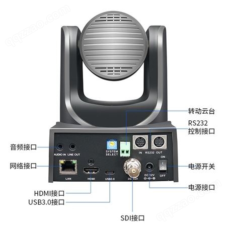 生华视通SH-VX61 4K超高清视频会议摄像头HDMI/SDI/网络同时输出20倍变焦会议摄像机