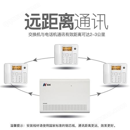 国威（HB）程控电话交换机6进24出GW400企业公司集团内网电话机交换机可扩展支持三方通话弹性编码