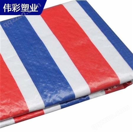 长期供应红白蓝彩条布 河南防尘彩条布生产商 品质好 伟彩塑业