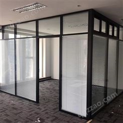 平度办公玻璃隔断单层和双层隔断远距离可包安装 至本锦恒