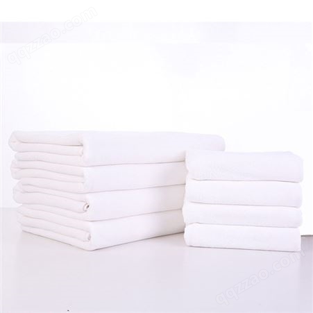 厂家批发 70*140酒店白色毛巾浴巾 美容院吸水柔软易干毛巾 可做logo