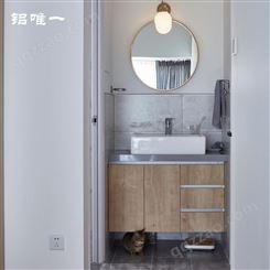 铝唯全铝浴室柜 铝合金挂墙式卫浴柜 卫生间洗漱台带镜柜定制