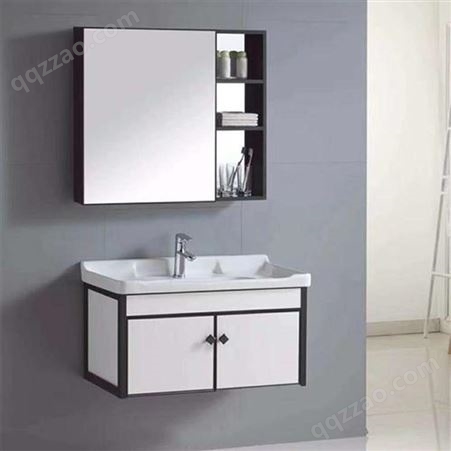 铝唯洗手台镜柜 全铝家居 PVC洗脸盆一体柜 全铝浴室柜设计