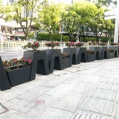 市政不锈钢花箱 户外铁艺花盆摆放组合绿化钣金花槽可定制