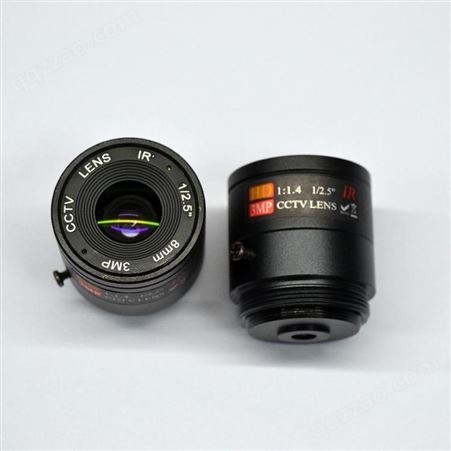 浩源1/2.7芯片1.4大光圈焦距8mm用于安防监控镜头