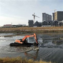 河道清淤挖掘机出租 神农架水上挖机出租电话