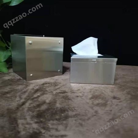 304不锈钢方形纸巾盒 包边设计拉丝镜面两种选择适合不同的设计风格，家用 酒店餐厅都适用