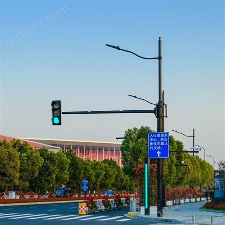 【润旭】电子监控杆厂家 多杆合一监控杆 道路交通监控杆