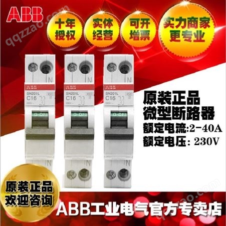 ABB微型断路器配电SN201L-C25空气开关;10096758
