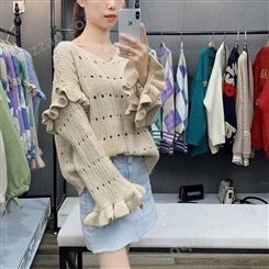 广西桂林服装城便宜的女式针织衫2至7元杂款女装毛衣工厂亏本处理